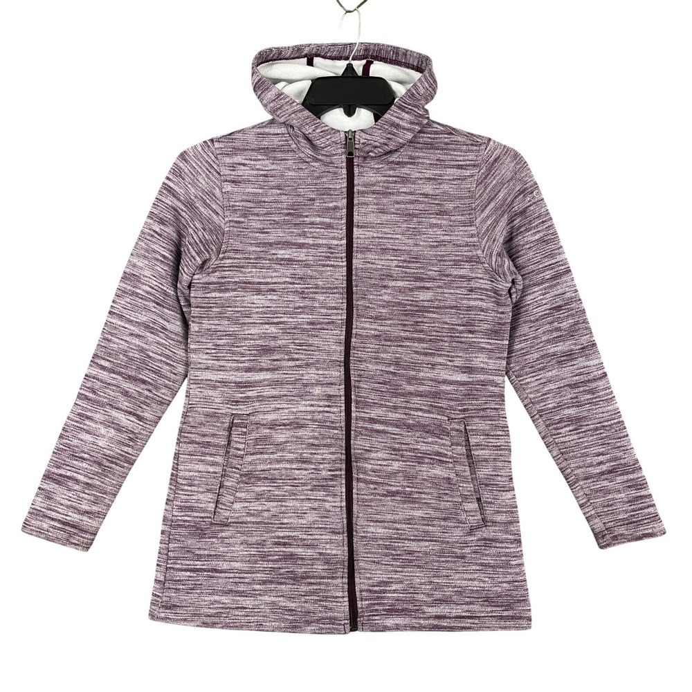 Columbia Full Zip Hooded Jacket Women M Lightweight Fleece Everyday Layer‎